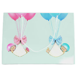 Baby Boy und Girl Twins Große Geschenktüte