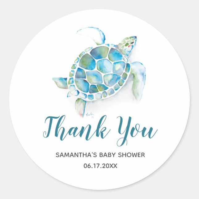 Baby Boy Under the Sea Stickers (Vorderseite)