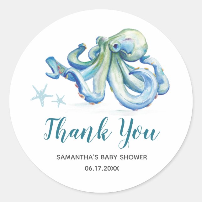 Baby Boy Under the Sea Stickers (Vorderseite)