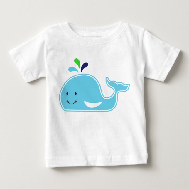 Baby Boy Whale T-shirt (Vorderseite)