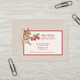 Baby Boy Woodland Animal Raffle Ticket