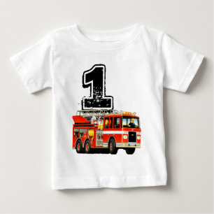 Baby Boys 1. Geburtstag Red Fire Truck T-shirt