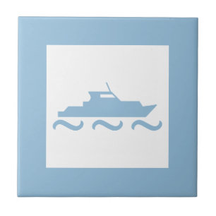 Baby Boy's Blue Boat Fliese