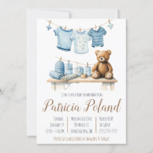 Baby Boy's Clothes auf Clothesline Baby Shower