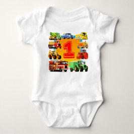 Baby Boys Custom Construction Truck 1. Geburtstag Baby Strampler