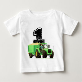 Baby Boys Custom Green Traktor 1. Geburtstag T-shirt