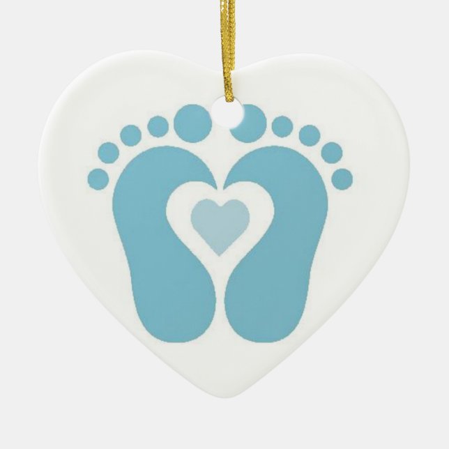 ***BABY BOY'S FOOTPRINTS*** CHRISTMAS ORNAMENT (Vorne)