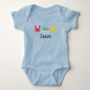Baby Boys Watercolor Beach Trio Bodysuit Strampler