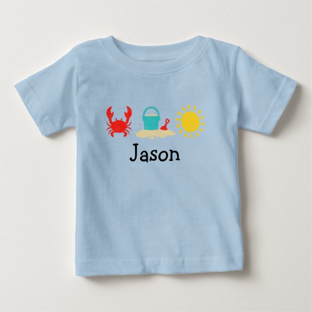 Baby Boys Watercolor Beach Trio T - Shirt (Vorderseite)