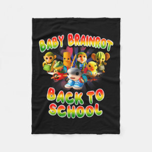 Baby Brainrot Italien Zurück zur Schule für Grafik Fleecedecke