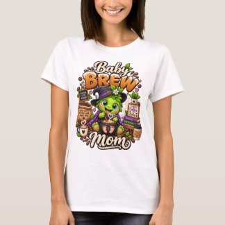 Baby-Brau-Mama Süße Kaffeehexe Lil Sprout T-Shirt