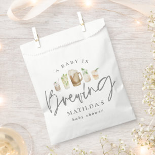 Baby Braut Aquarell elegante Babydusche Geschenktütchen