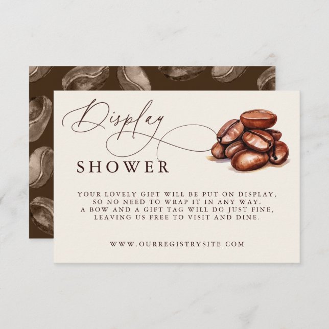 Baby Braut Baby Duschdusche Begleitkarte (Vorne/Hinten)