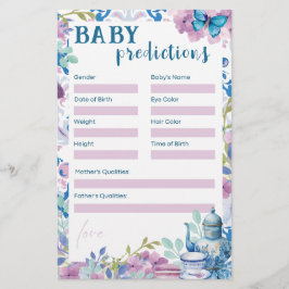 Baby braut Baby Predictions Baby Shower Games