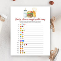 Baby braut Babydusche Emoji Bilderspiel