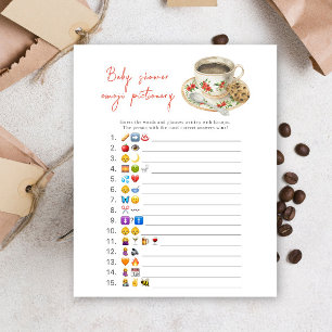 Baby braut Babydusche Emoji Bilderspiel
