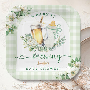 Baby Braut Bier Babydusche Pappteller