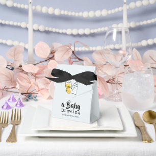 Baby braut Bier Babyflasche Blau Babyparty Geschenkschachtel