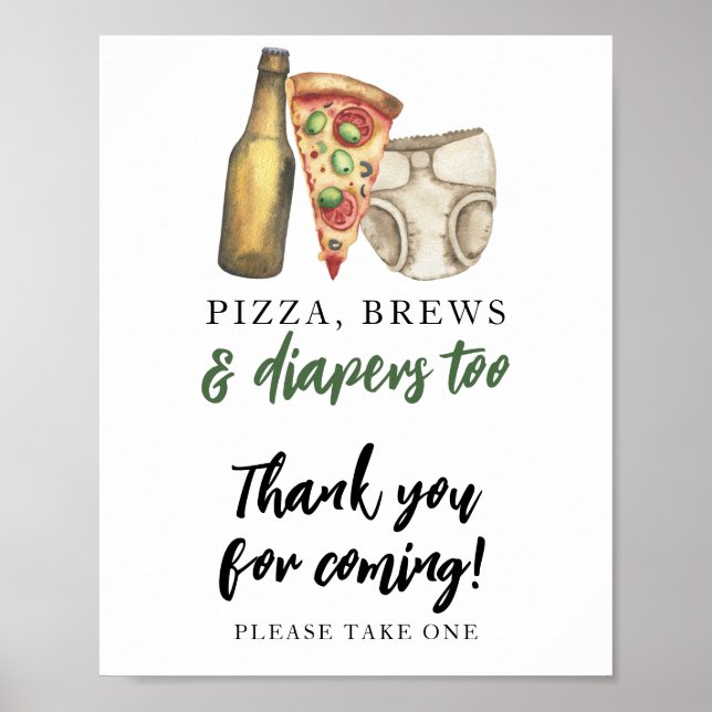 Baby braut Bier Danke für das Kommen Poster (Vorne)