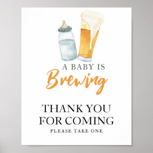 Baby braut Bier Danke für das Kommen Poster