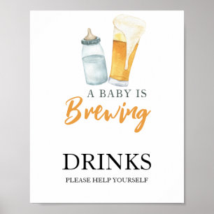 Baby braut Bier Drinks Poster