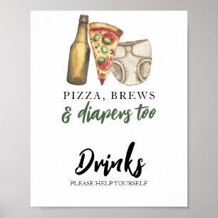 Baby braut Bier Getränke Poster