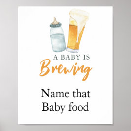 Baby braut Bier Name dieses Babynahrung Poster