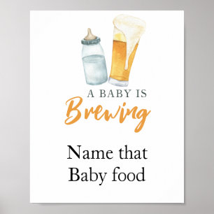 Baby braut Bier Name dieses Babynahrung Poster