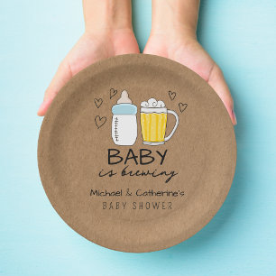 Baby Braut Bierglas Baby Dusche Pappteller