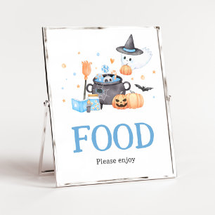 Baby braut Blue Halloween Baby Dusche Food Poster