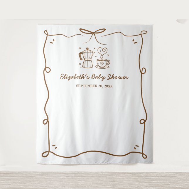 Baby Braut Coffee Baby Dusche Wandteppich (Vorderseite)