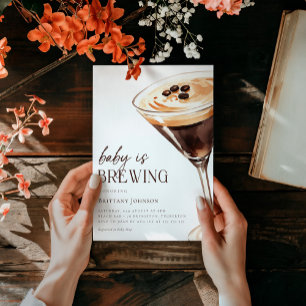 Baby Braut Espresso Martini Baby Dusche Einladung