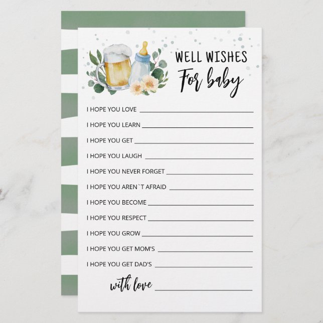 Baby braut essbare, gut Wünsche für das Baby (Vorne/Hinten)