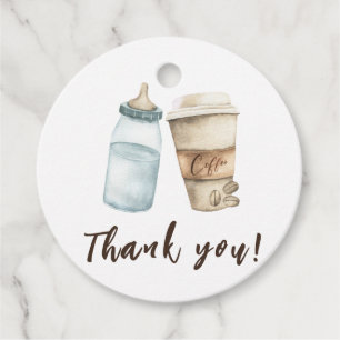 Baby braut Flaschenkaffee Danke Geschenkanhänger