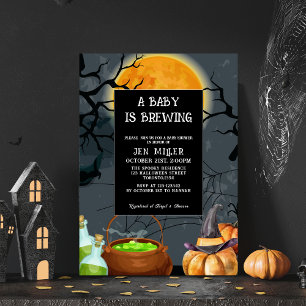 Baby braut Halloween-Herbstdusche Einladung