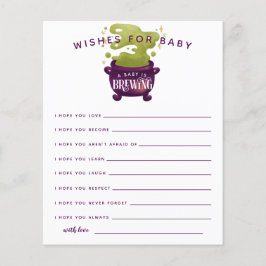 Baby Braut Herbstdusche Wünsche für Babykarte