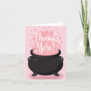 Baby braut Hexendusche Gothic Pink Girl Dankeskarte