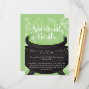 Baby Braut Hexendusche Halloween Cauldron Begleitkarte