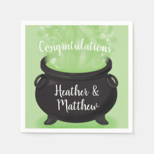 Baby Braut Hexendusche Halloween Cauldron Serviette