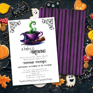 Baby braut Hexenkaffee Halloween Baby Shower Einladung