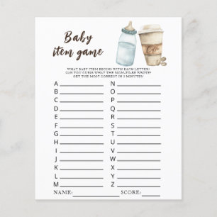 Baby braut Kaffee Baby Dusche Baby Item Game
