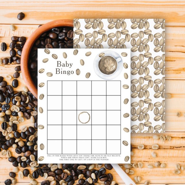 Baby braut Kaffee Baby Dusche Bingo Spiel (Von Creator hochgeladen)