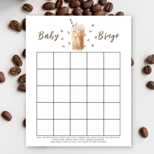 Baby braut Kaffee Baby Dusche Bingo Spiel (Von Creator hochgeladen)