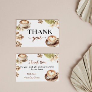Baby braut Kaffee Baby Shower Dankeskarten Karte
