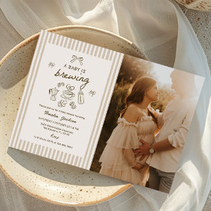 Baby braut Kaffee Baby Shower Foto Einladung