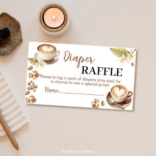 Baby braut Kaffee Baby Shower Windel-Raffle Begleitkarte