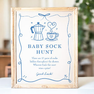Baby braut Kaffee Baby Sock Hunt Schild
