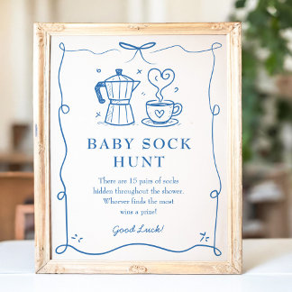 Baby braut Kaffee Baby Sock Hunt Schild
