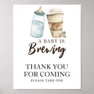 Baby braut Kaffee Danke für das Kommen Poster
