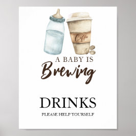 Baby braut Kaffee Drinks Poster
